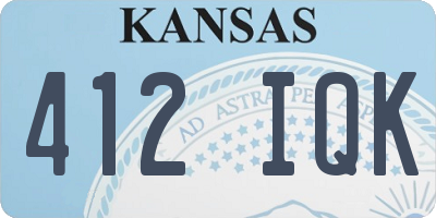 KS license plate 412IQK