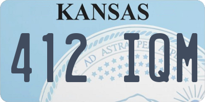 KS license plate 412IQM