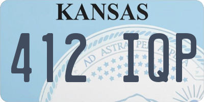 KS license plate 412IQP