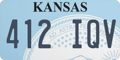 KS license plate 412IQV