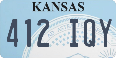 KS license plate 412IQY