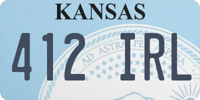 KS license plate 412IRL