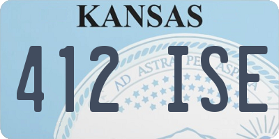 KS license plate 412ISE
