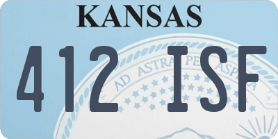 KS license plate 412ISF
