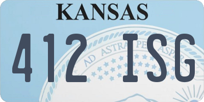 KS license plate 412ISG