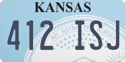 KS license plate 412ISJ