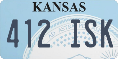 KS license plate 412ISK
