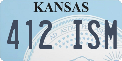 KS license plate 412ISM