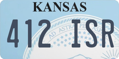 KS license plate 412ISR