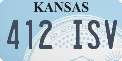 KS license plate 412ISV