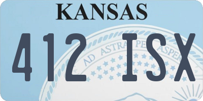 KS license plate 412ISX