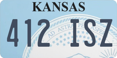 KS license plate 412ISZ