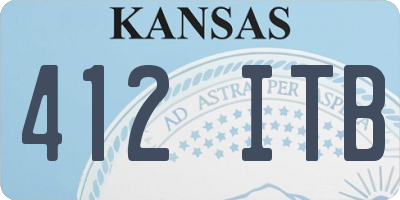 KS license plate 412ITB