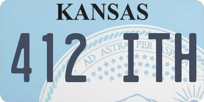 KS license plate 412ITH