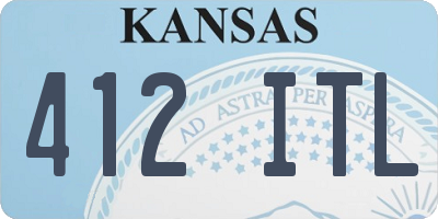 KS license plate 412ITL