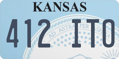 KS license plate 412ITO