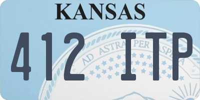 KS license plate 412ITP