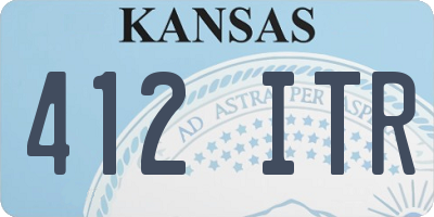 KS license plate 412ITR