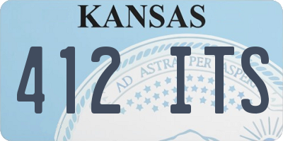 KS license plate 412ITS