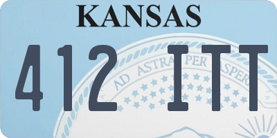 KS license plate 412ITT