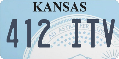 KS license plate 412ITV