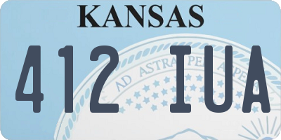 KS license plate 412IUA