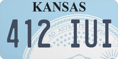 KS license plate 412IUI