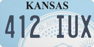 KS license plate 412IUX