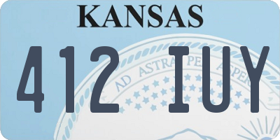 KS license plate 412IUY