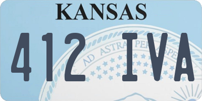 KS license plate 412IVA