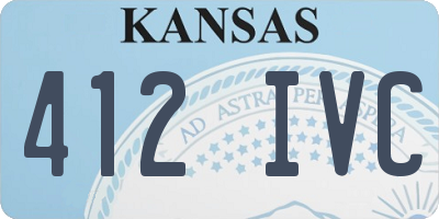 KS license plate 412IVC
