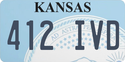 KS license plate 412IVD