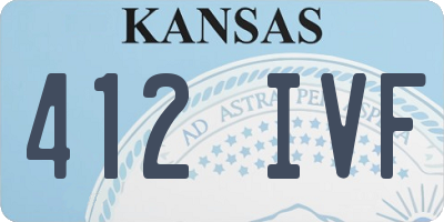 KS license plate 412IVF