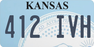 KS license plate 412IVH