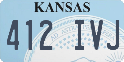 KS license plate 412IVJ