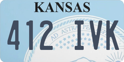 KS license plate 412IVK