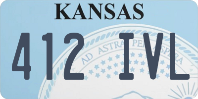 KS license plate 412IVL