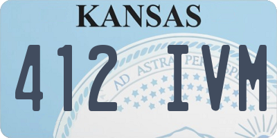 KS license plate 412IVM