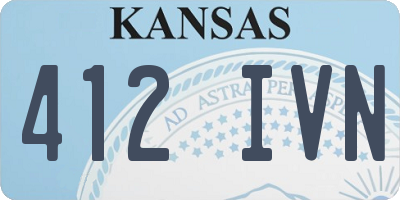KS license plate 412IVN