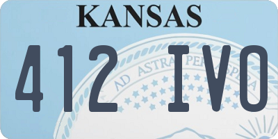 KS license plate 412IVO