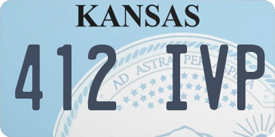 KS license plate 412IVP