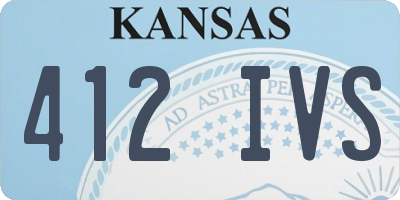 KS license plate 412IVS