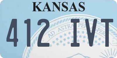KS license plate 412IVT