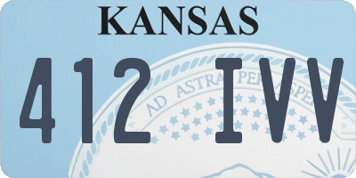KS license plate 412IVV