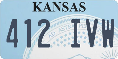 KS license plate 412IVW