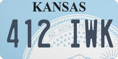 KS license plate 412IWK