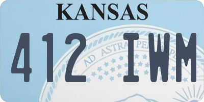 KS license plate 412IWM