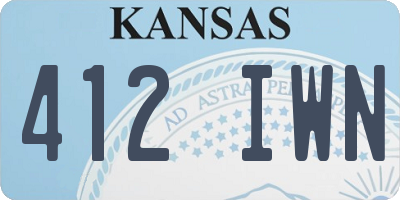 KS license plate 412IWN