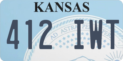 KS license plate 412IWT