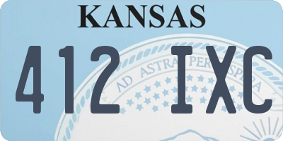 KS license plate 412IXC